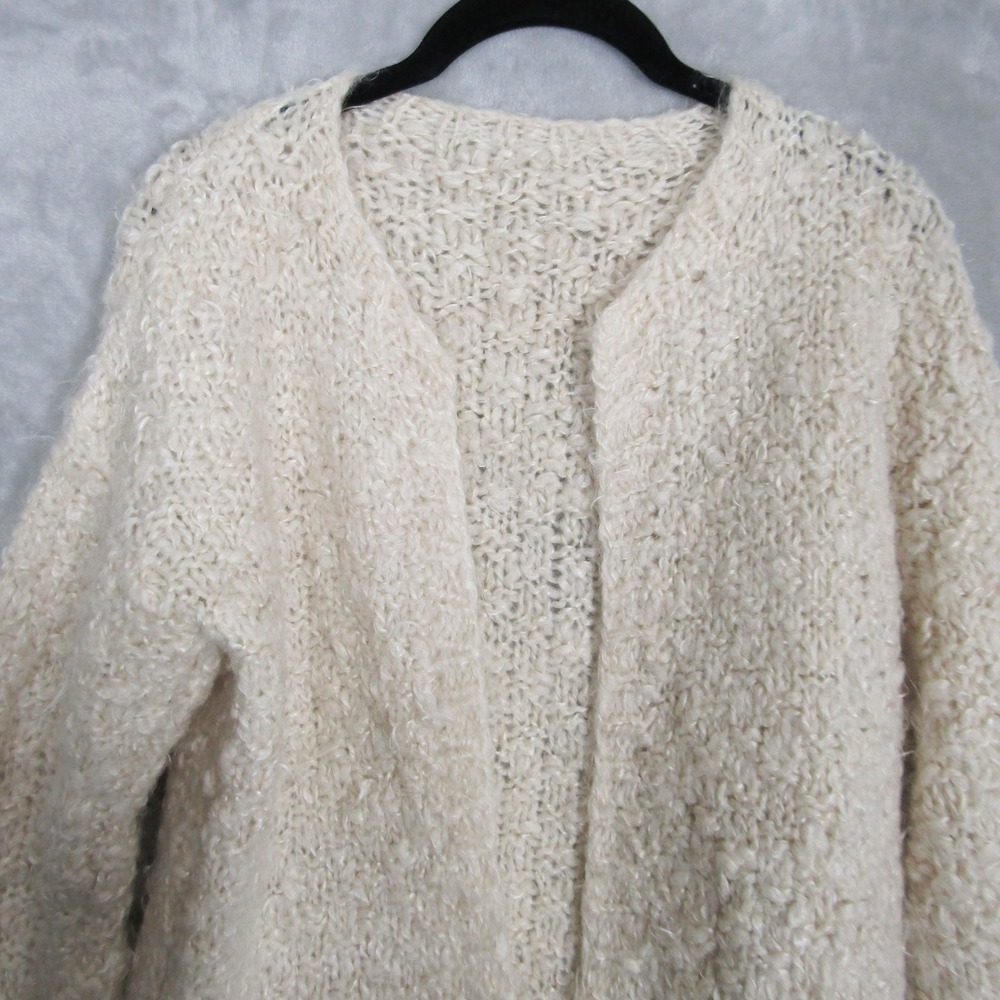 The Black Sheep Large Homespun Knit Cardigan Open Front Cozy Bohemian Women - Picture 3 of 9
